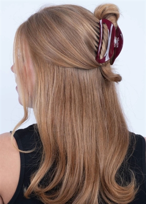 Theresa solid big clip Burgundy Sui Ava 